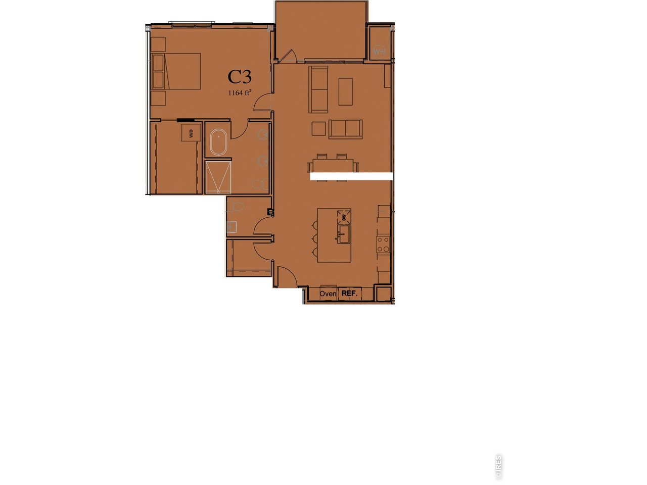 Unit 302 Floor Plan (C3)