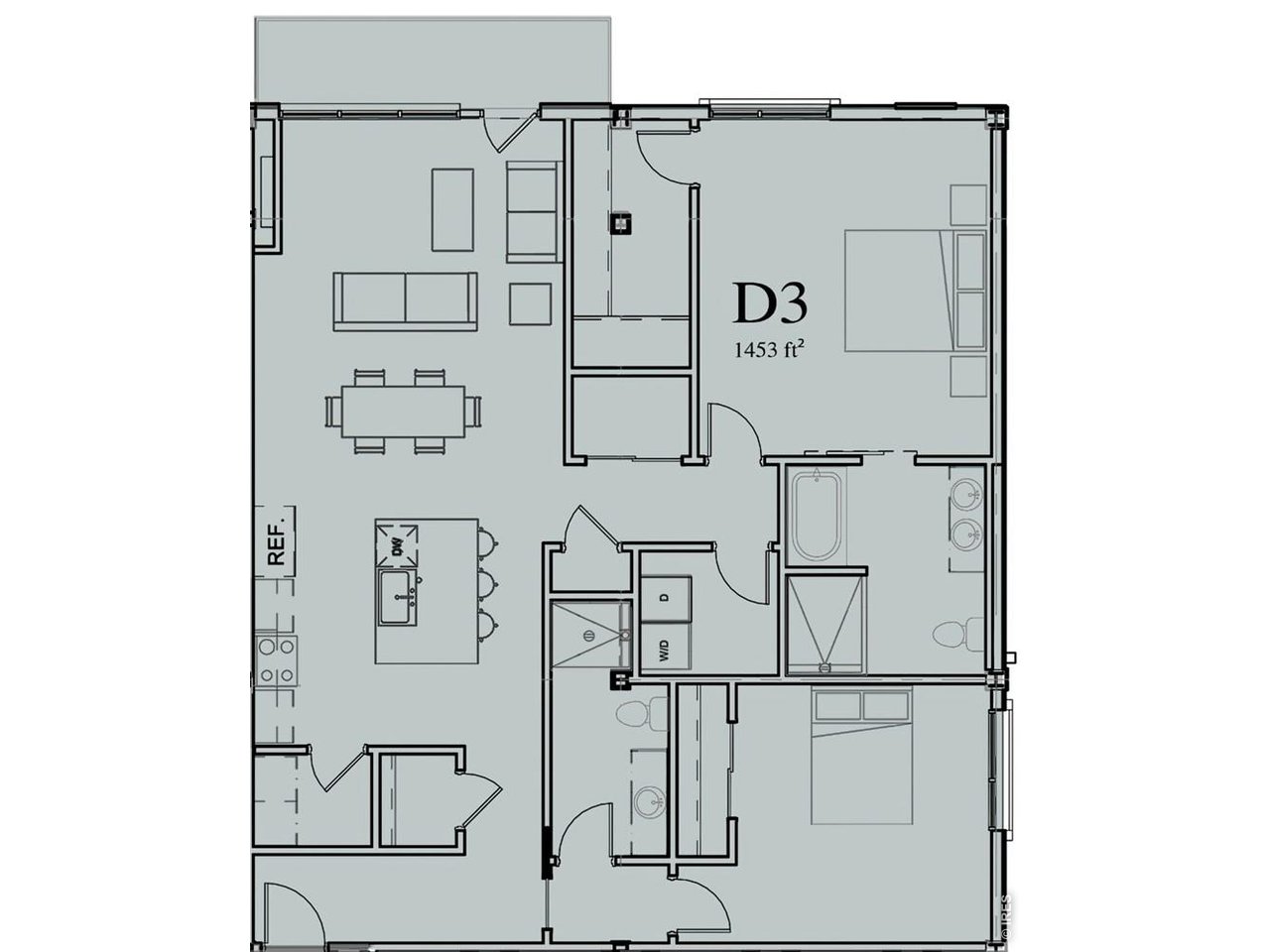 Unit 303 Floor Plan (D3)