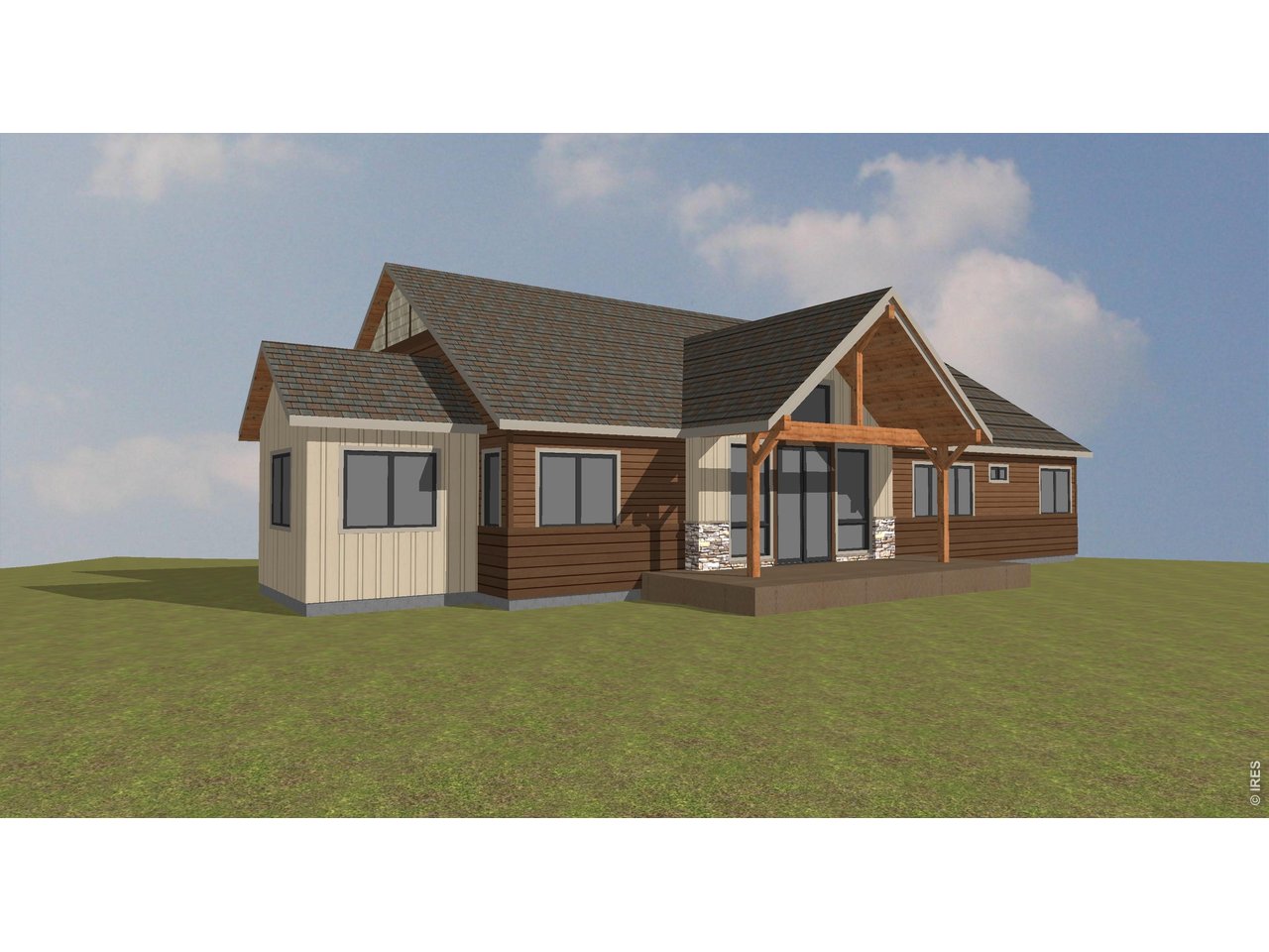 Mountain craftsman style home