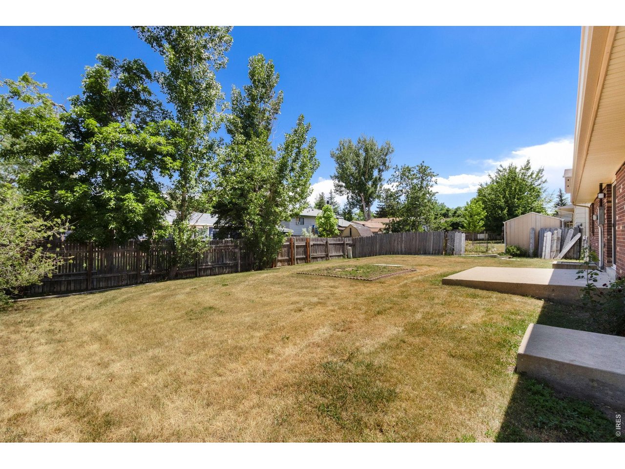 Large backyard