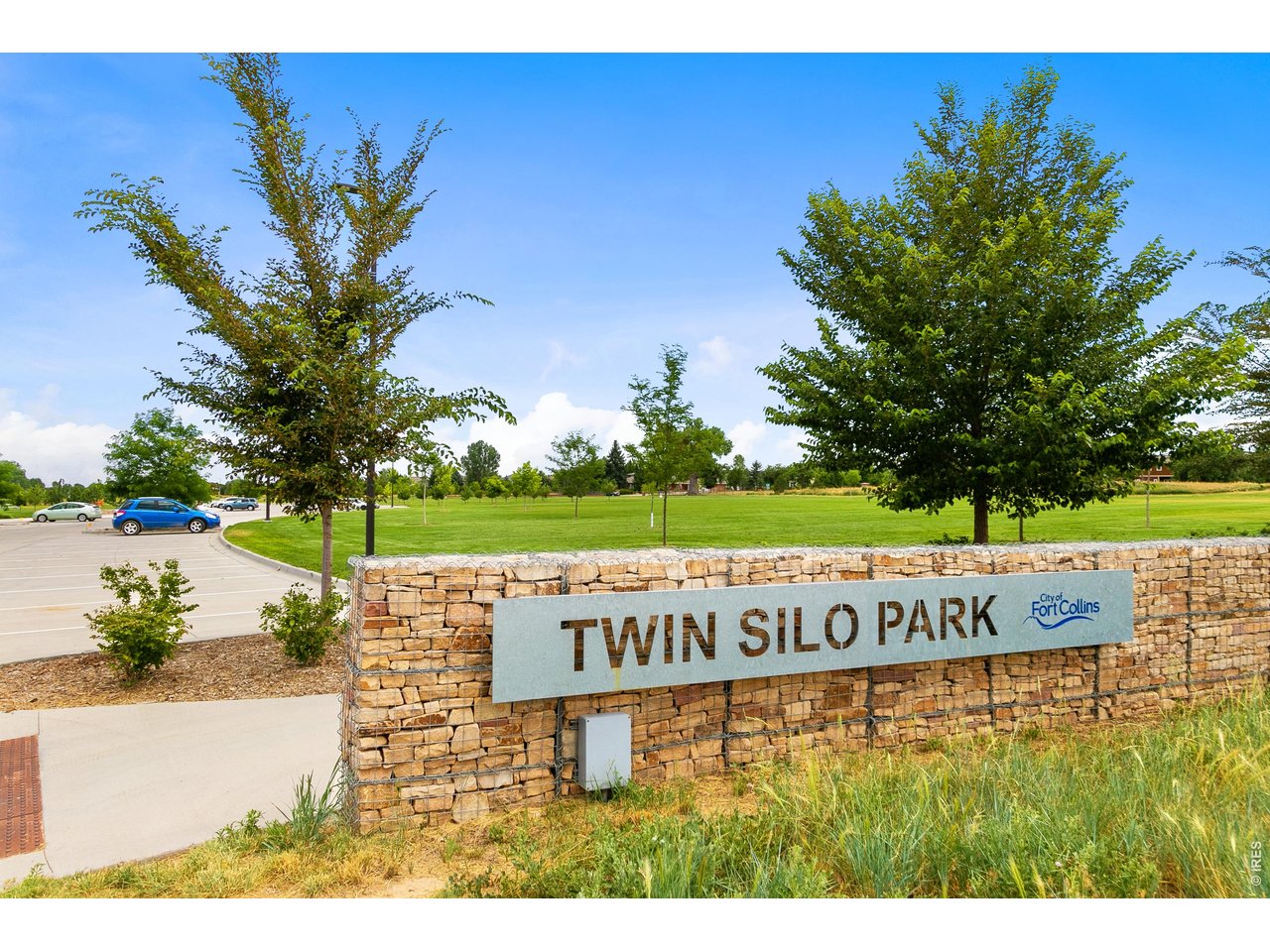 Twin Silo Park directly located next to the Birdwhistle Townhomes.