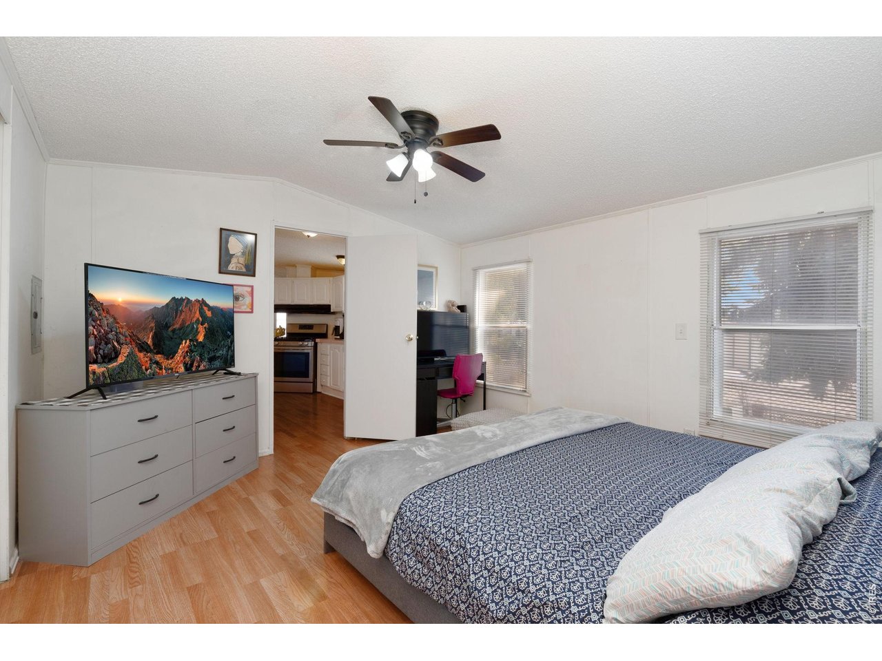 Brand new white sliding closet doors. 