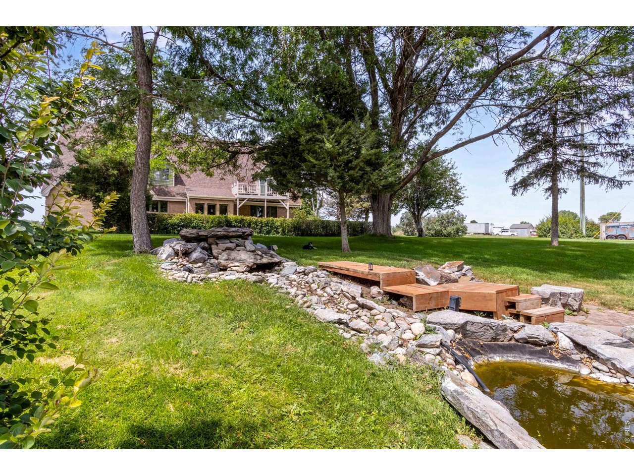 Parklike setting for backyard with mature landscaping 