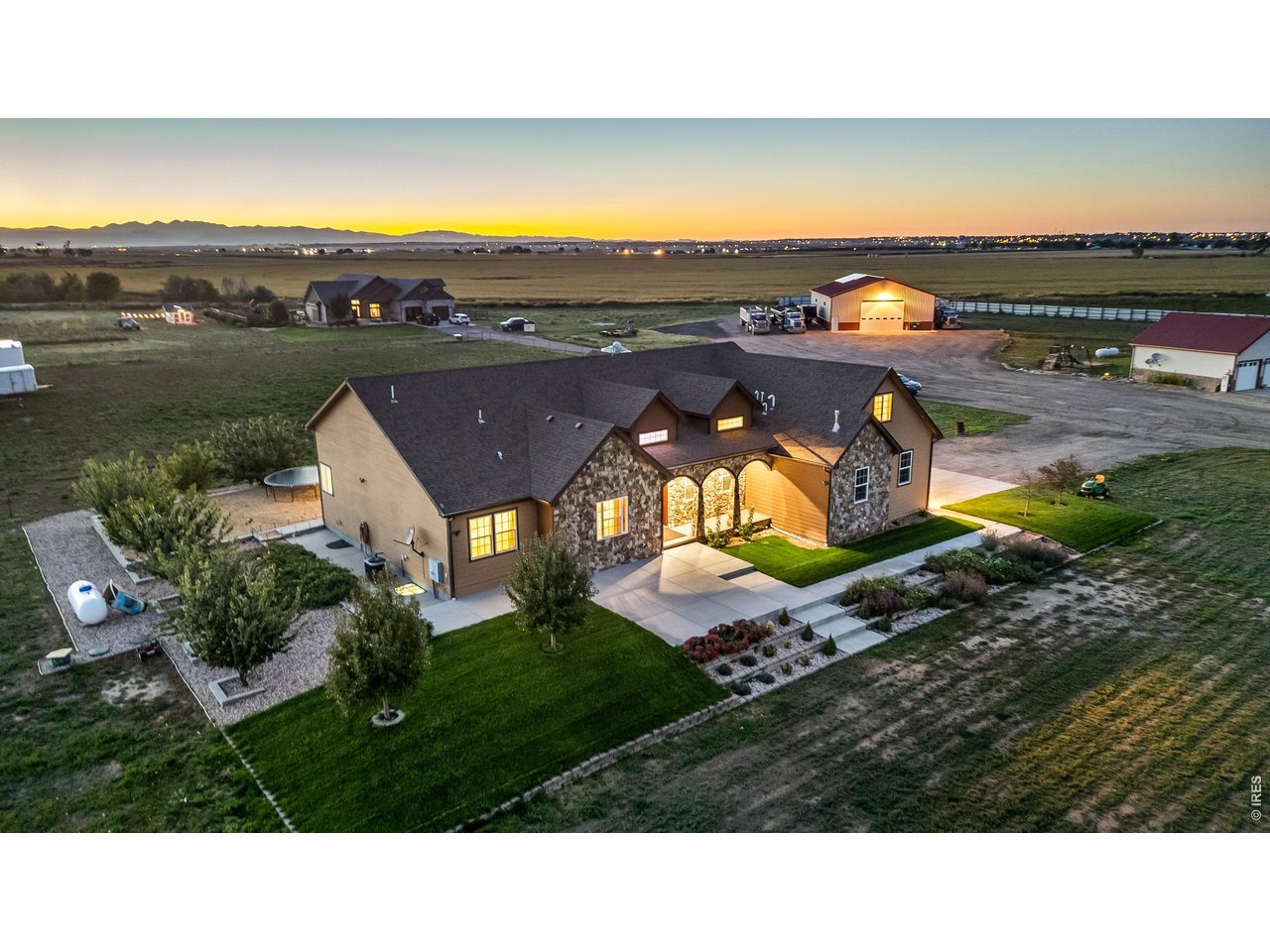 Front of Home with landscaping & sprinkler system