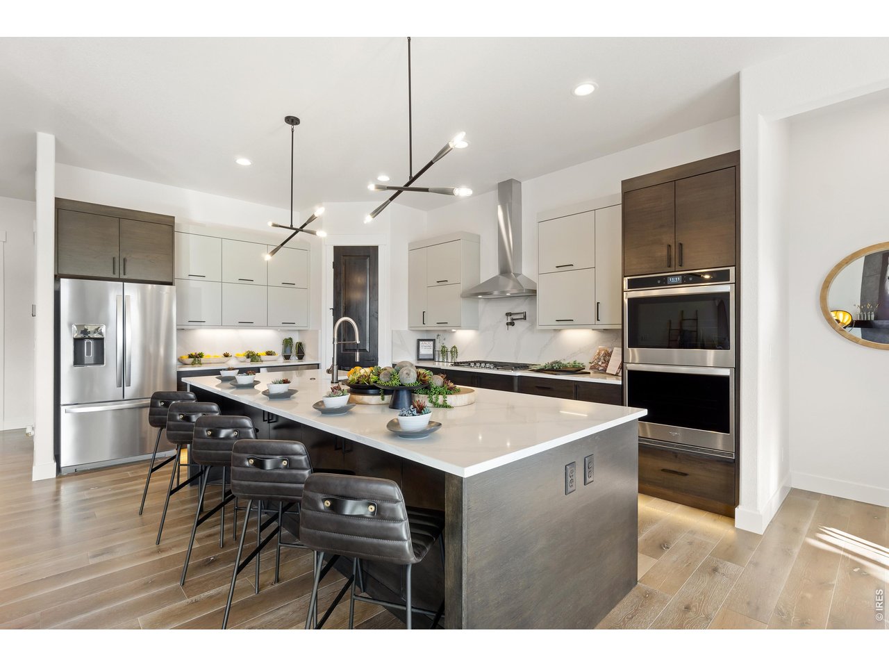 Upgraded Gourmet Kitchen with Custom Cabinets by Tharp