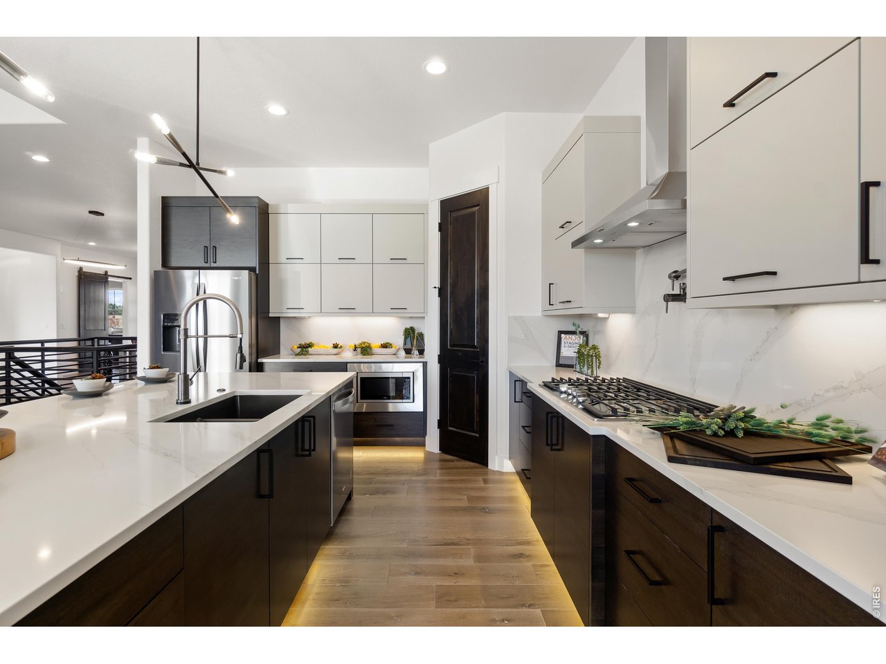 Slab Quartz Counters, Stainless Steel Appliances