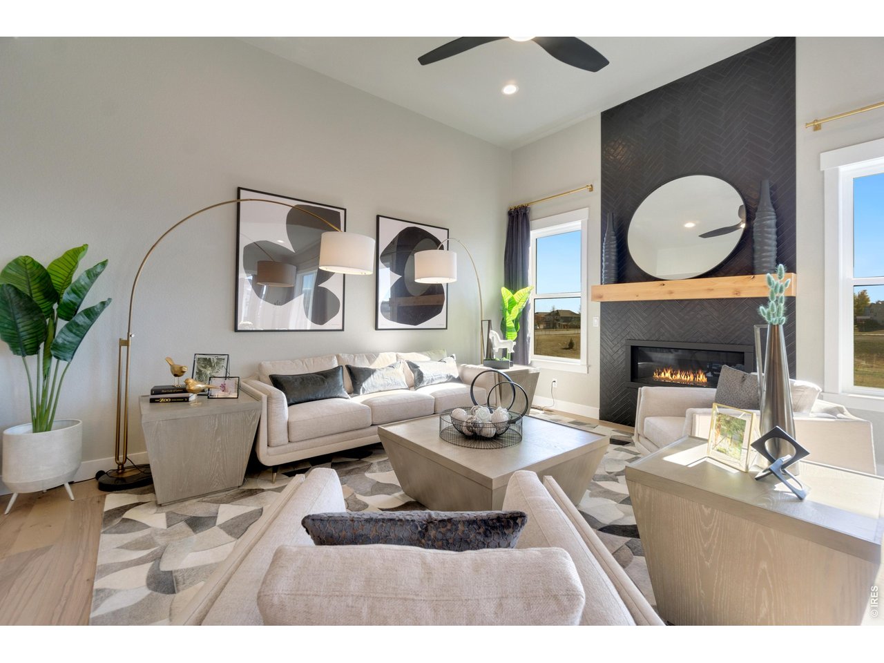 Cozy Living Room with Engineered Hardwood Flooring!