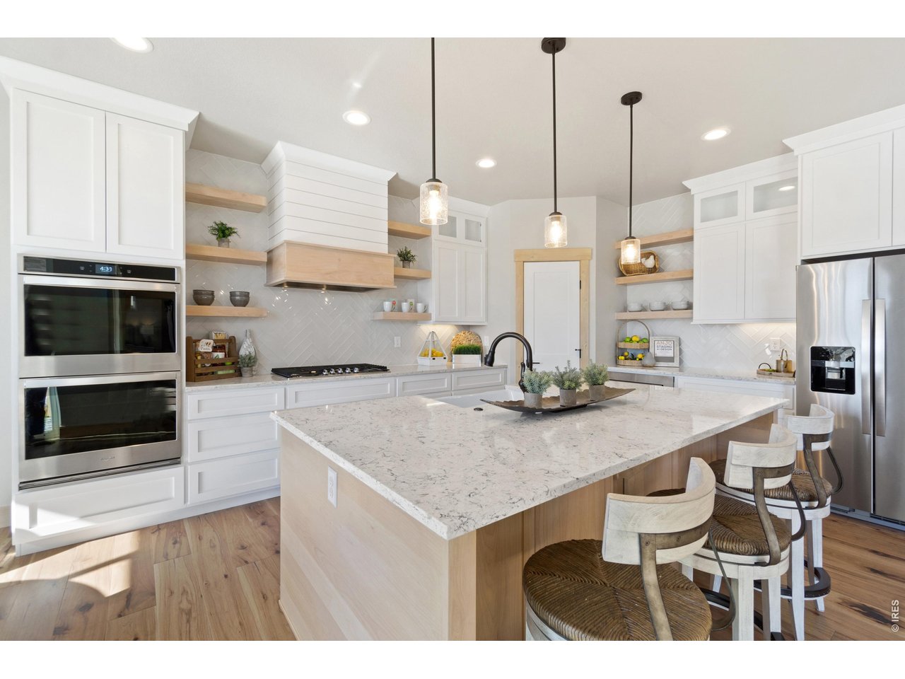 Walk-in Pantry with Stainless Steel appliances