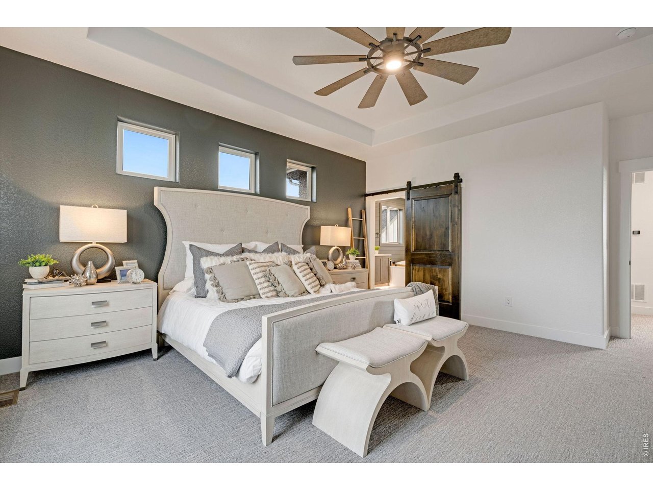 Primary Suite with Coffered Ceiling
