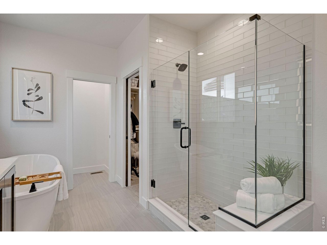 Luxury Primary Bath with Freestanding Tub and Separate Shower