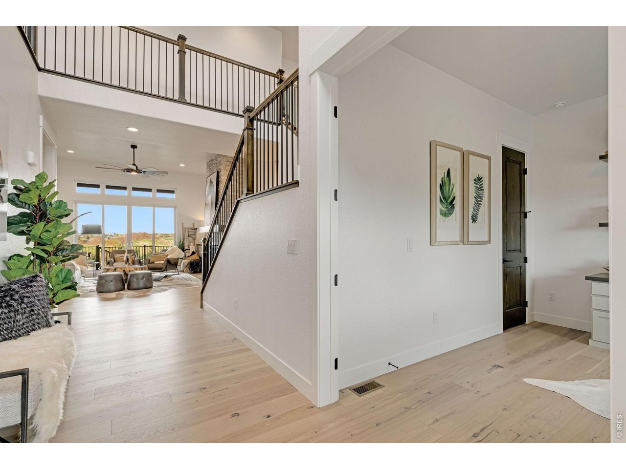 Beautiful Entryway with Engineered Hardwood Flooring