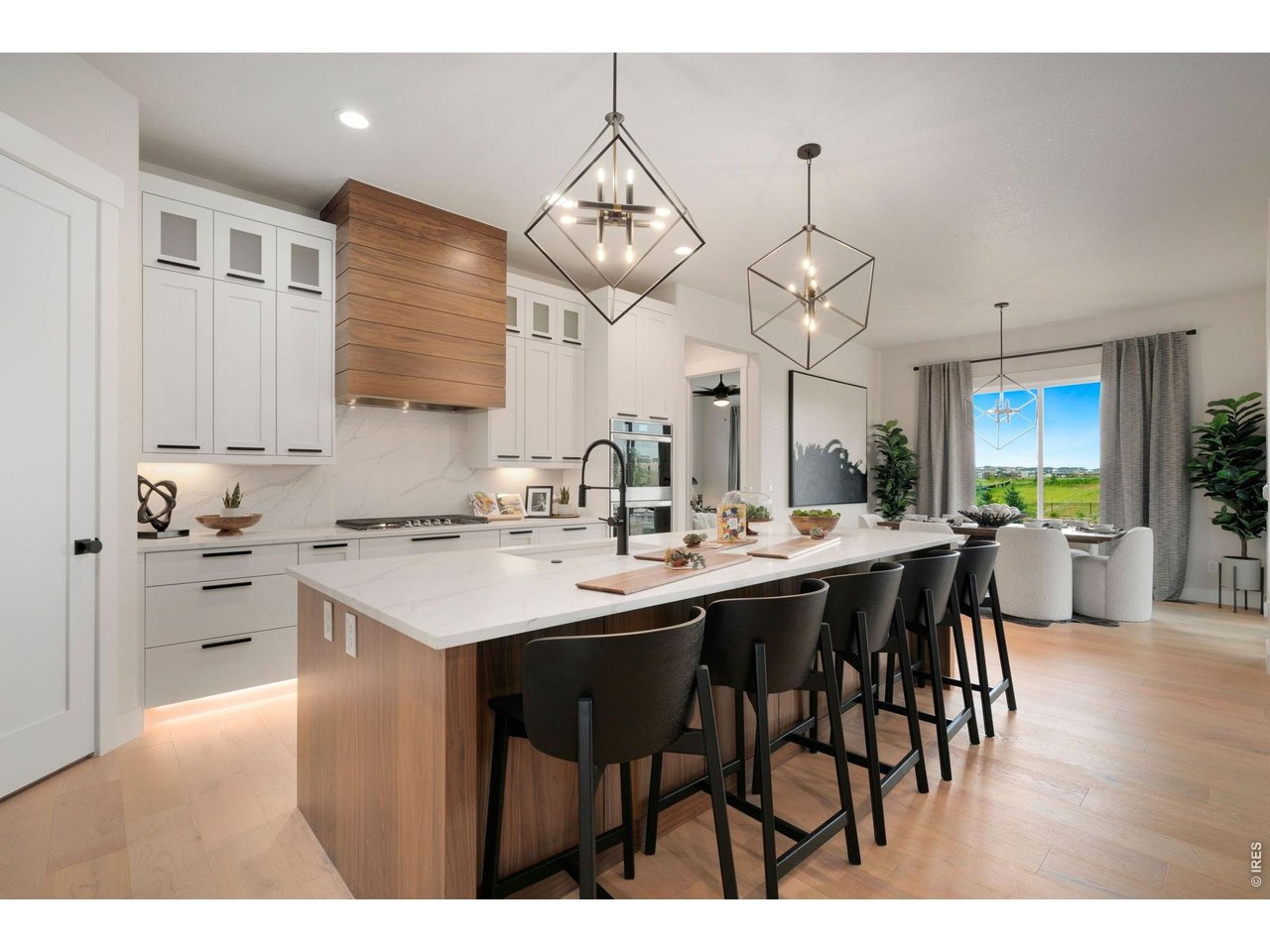 Walk-in Pantry. Gas Range and Shiplap Hood