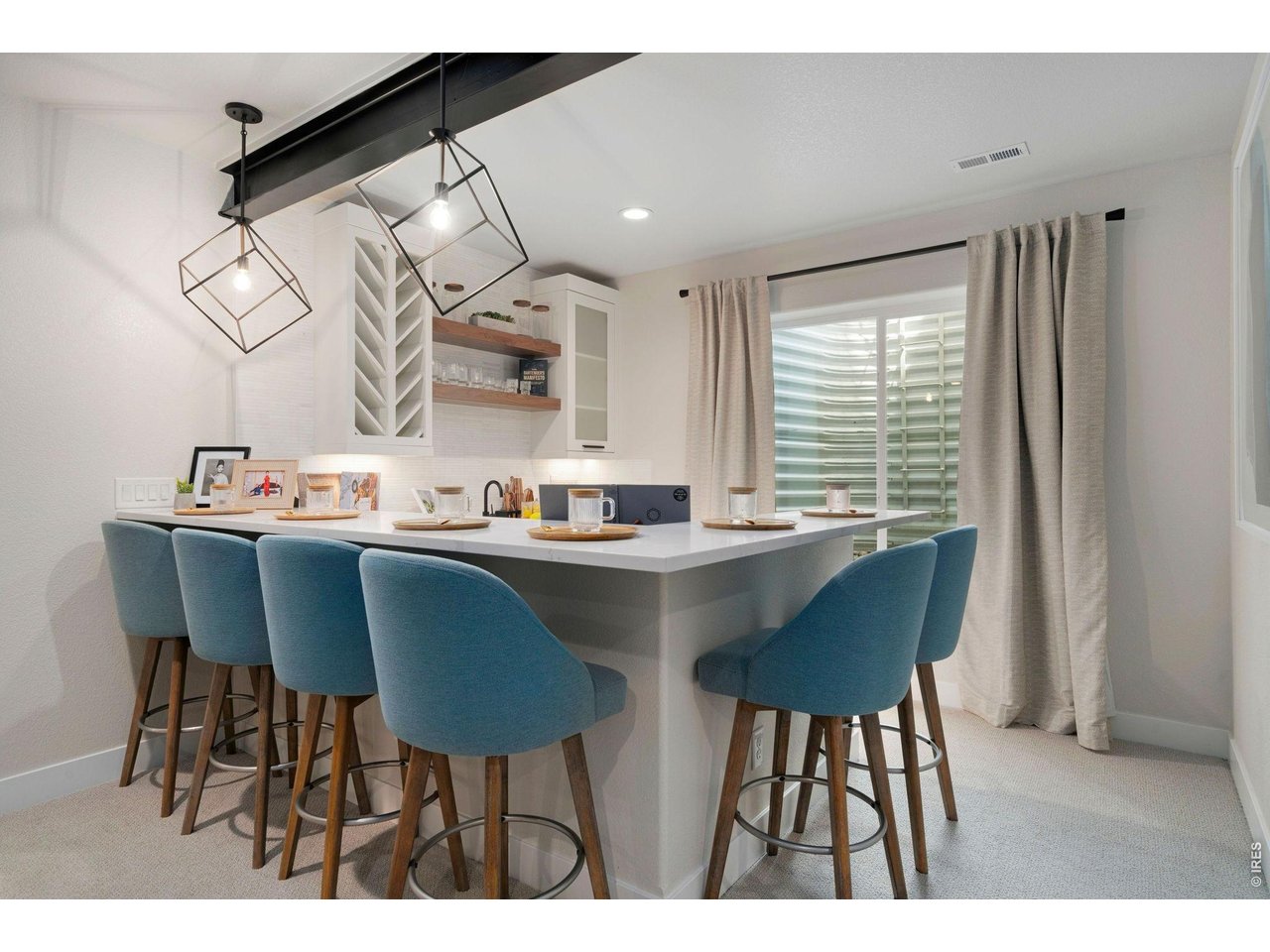 Wet Bar with Cabinets by Tharp