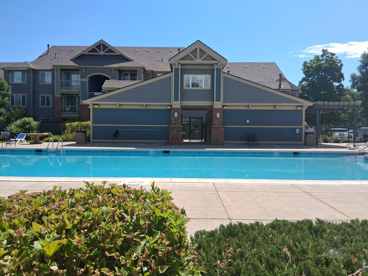 Pool! Directly across from unit.