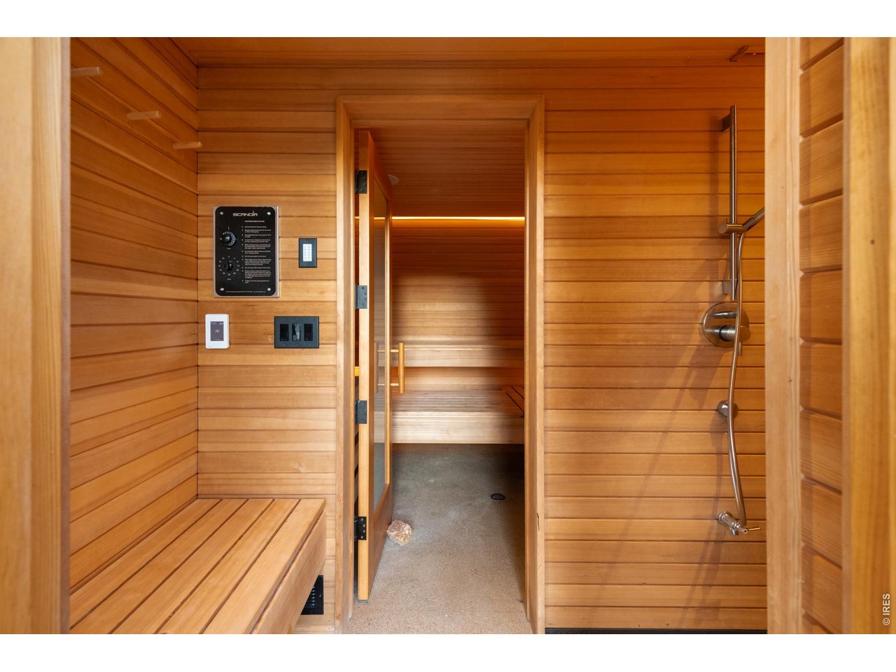 Entrance to eight person sauna