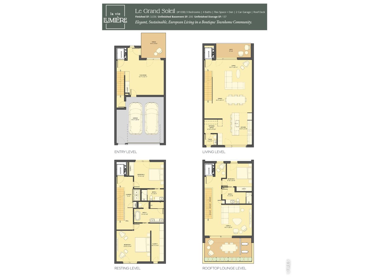 Floor Plans! 3,010 Finished SQFT with a 200 SQFT Basement and additional storage. 3 Bedrooms + office areas, lounge area, 4 Baths, Private Elevator + an Oversized fully finished attached 2 car garage - and an abundance of private outdoor living! 