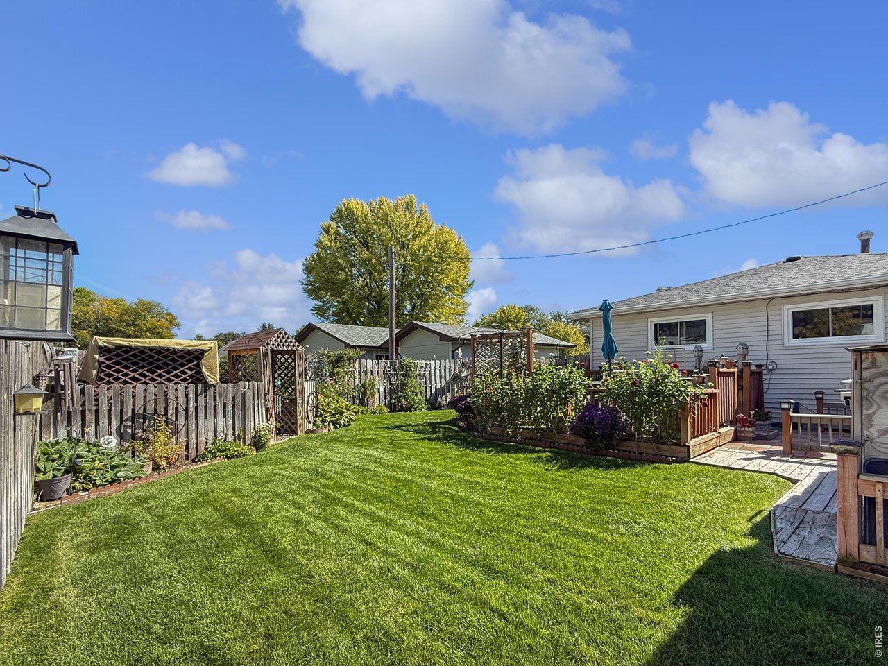 Beautiful Mature Landscaping in Backyard
