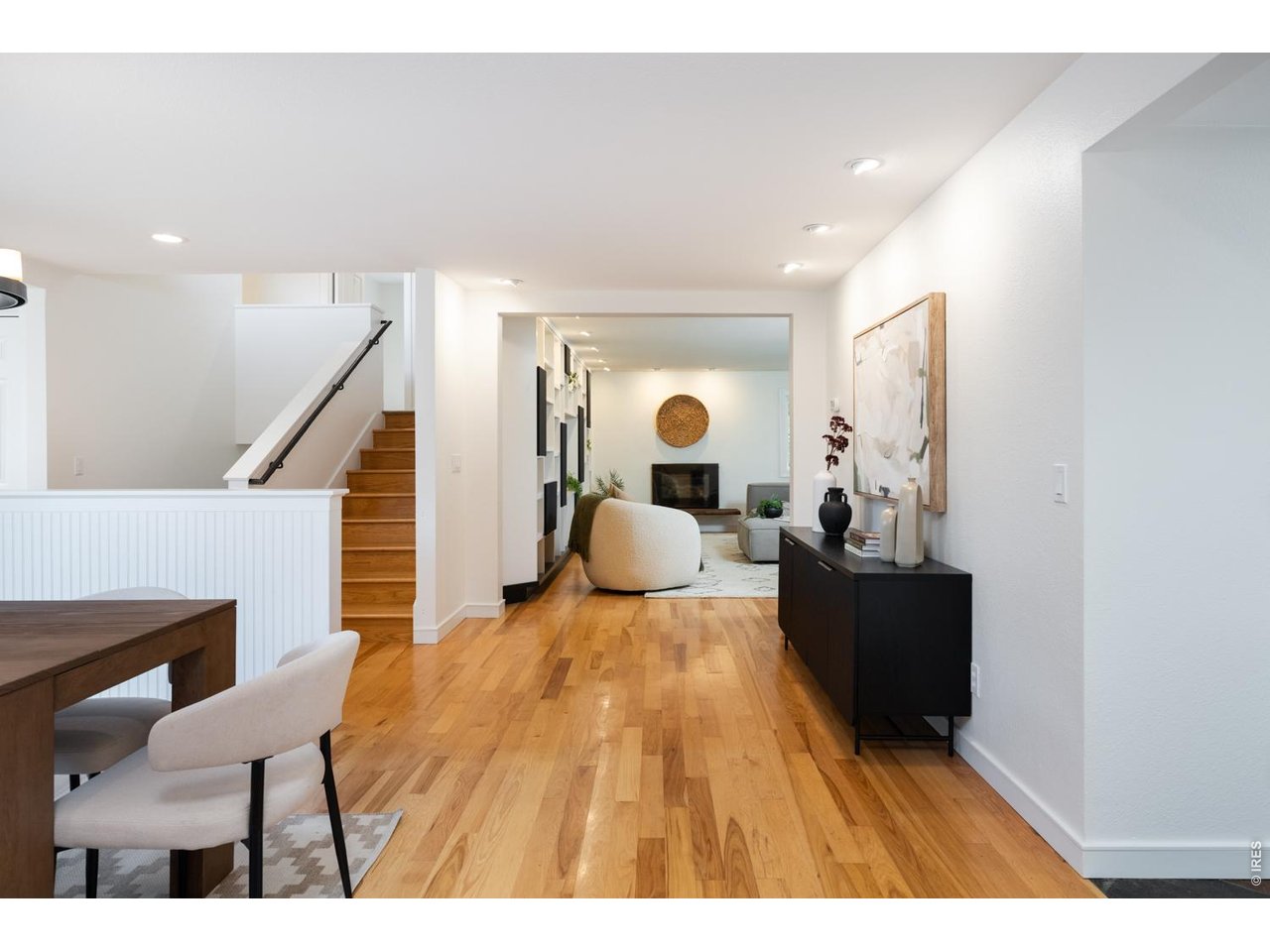 The main floor open floor plan creates an easy flow throughout the home.