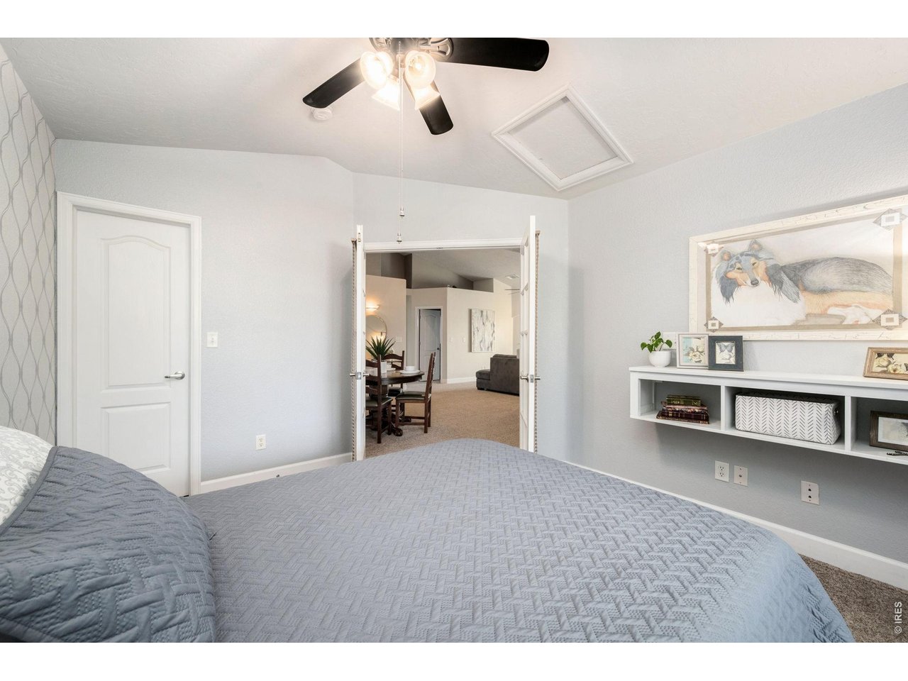 Direct access to the private west-facing balcony.