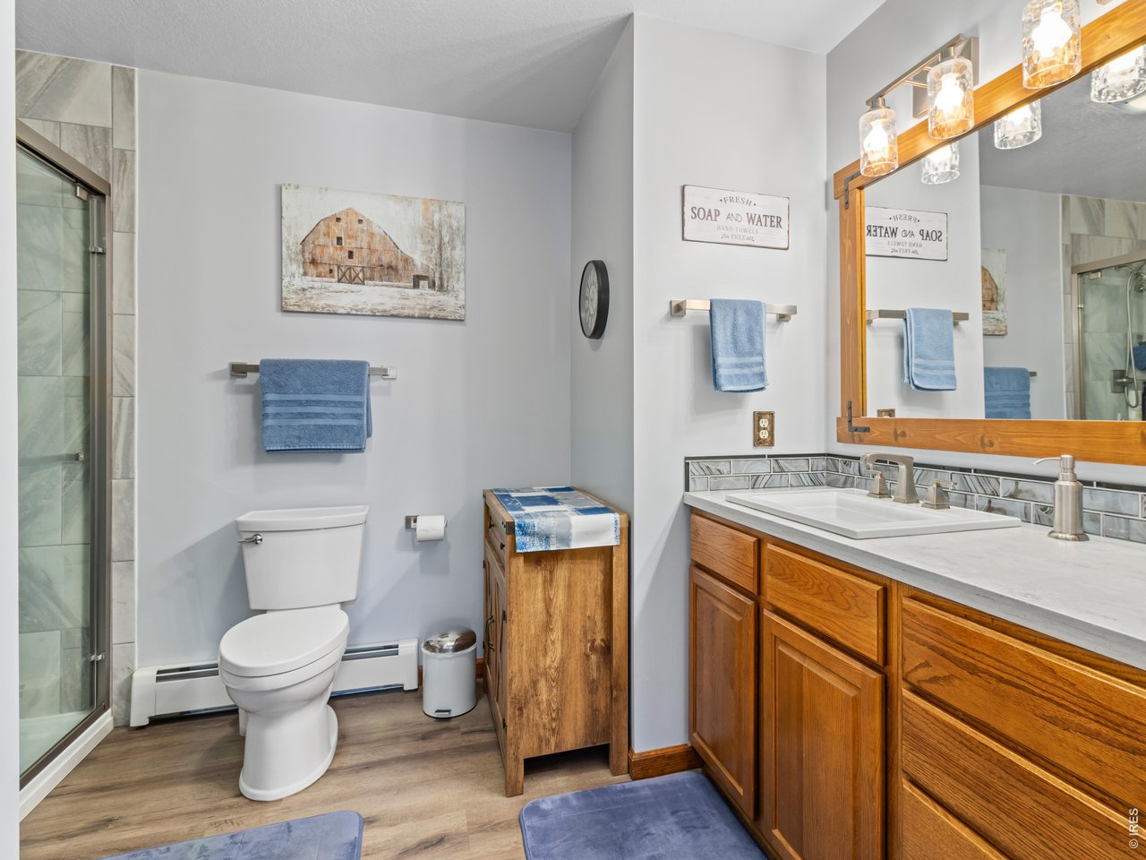 Primary bath with custom shower