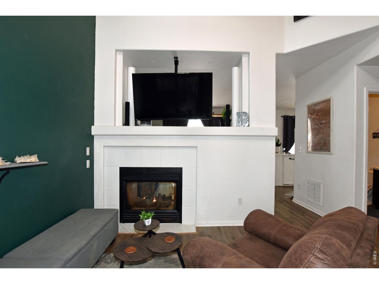 fireplace in living room