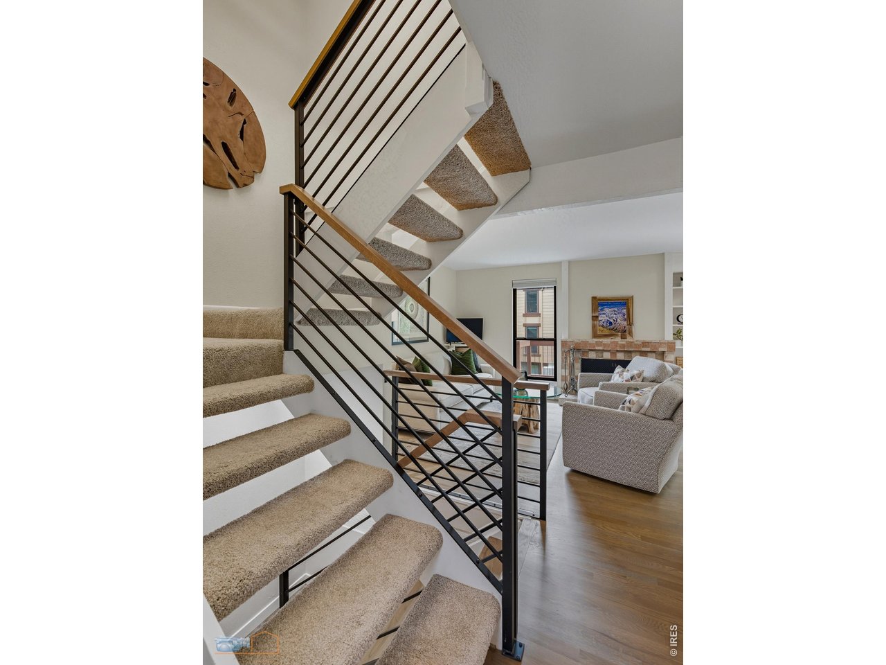 Bright & welcoming entry with new custom railings.