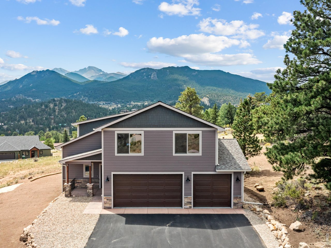 3-bay garage, paved access