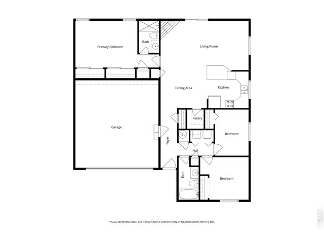 Property Photo 1 Charming Villa Serena Patio Home. 3 Bed, 2 Bath with an oversized 2 car garage. Floorplan