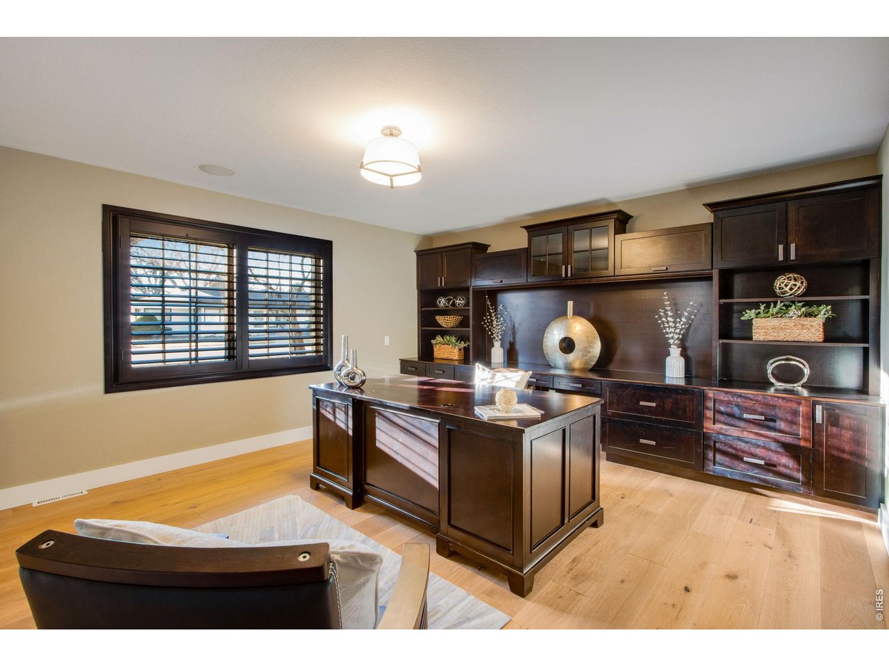 Many built ins in a very private study/office suite for 2