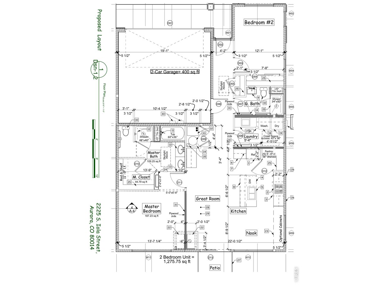 Proposed Floor Plan For Each Unit. Can be Modified.