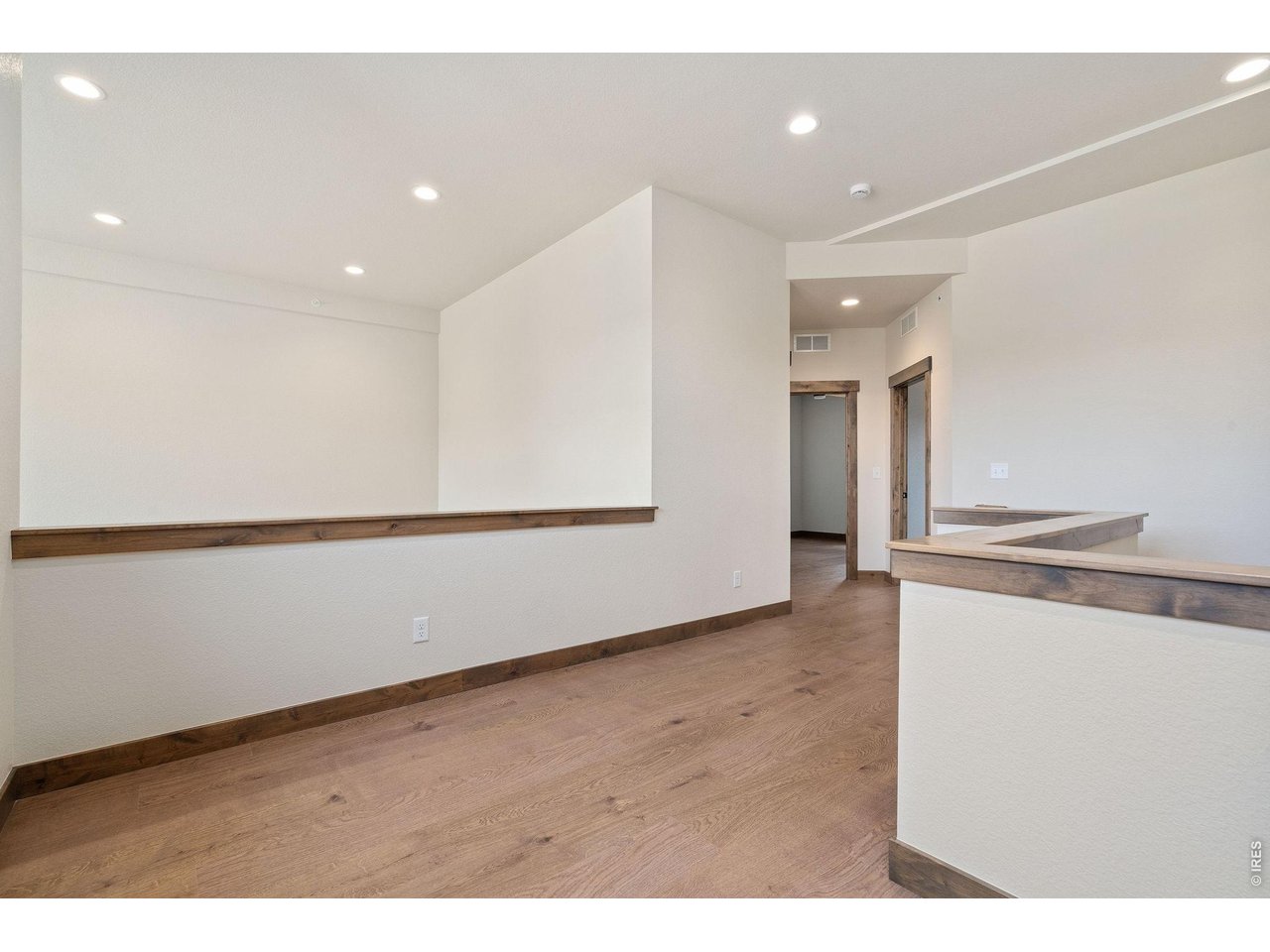 Two bedrooms upstairs, view from loft