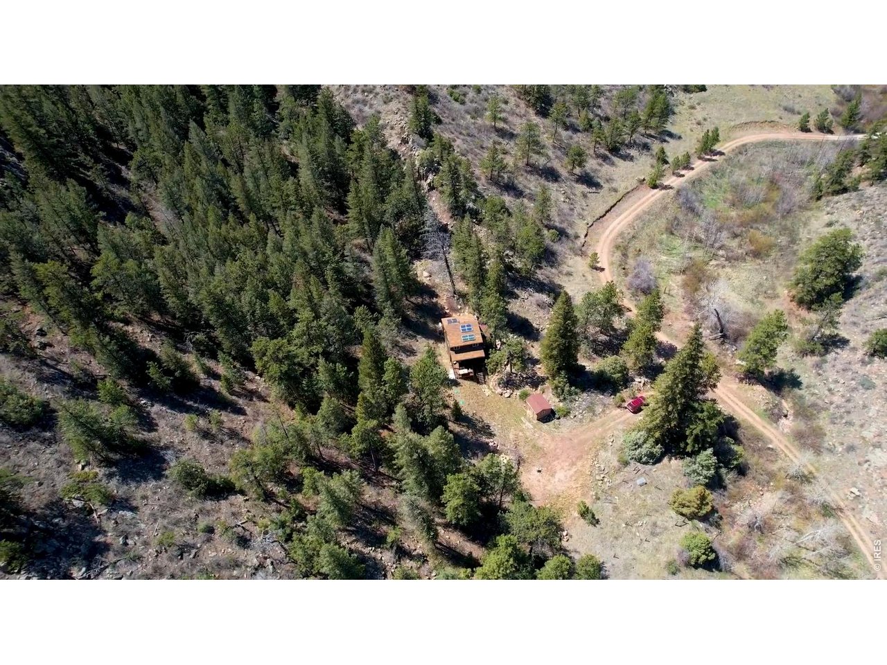 Birds-Eye View of Off-Grid Cabin, with Easy Access