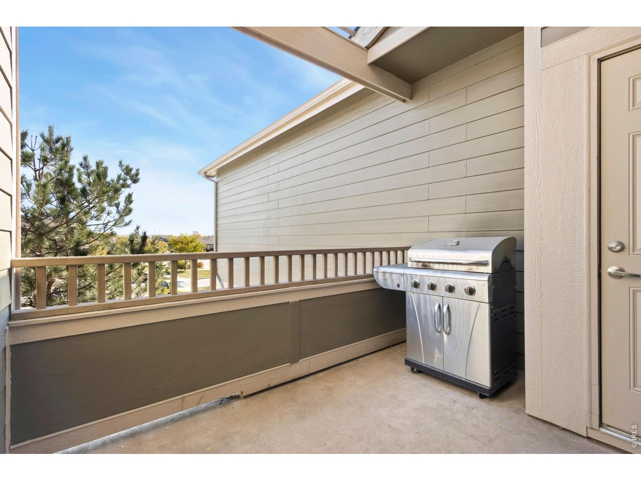 Balcony with additional storage closet
