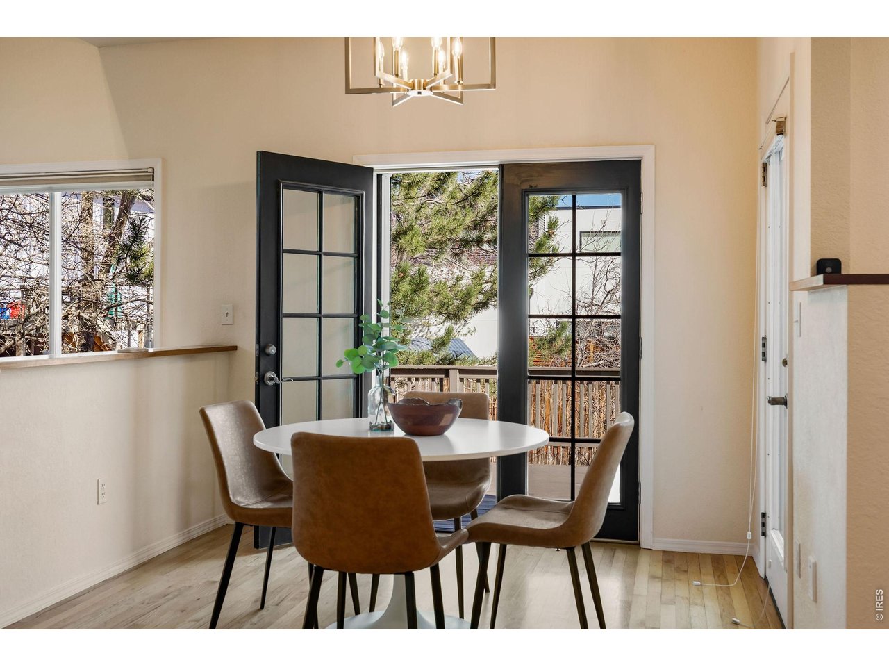 French doors open to outdoor living space!