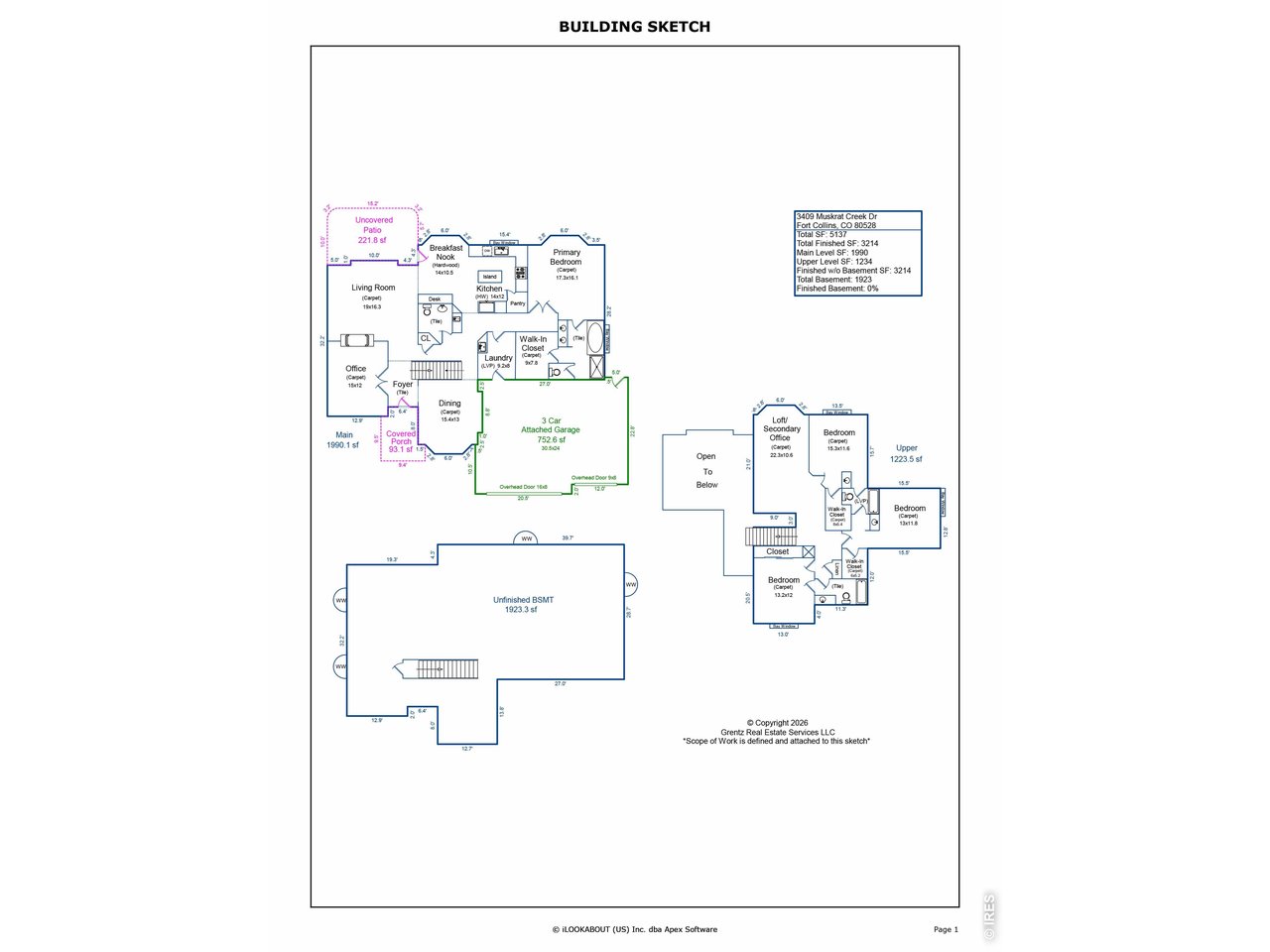 Floor plans 3,214 finished SQFT & 5,137 Total SQFT! Dual Zones. 