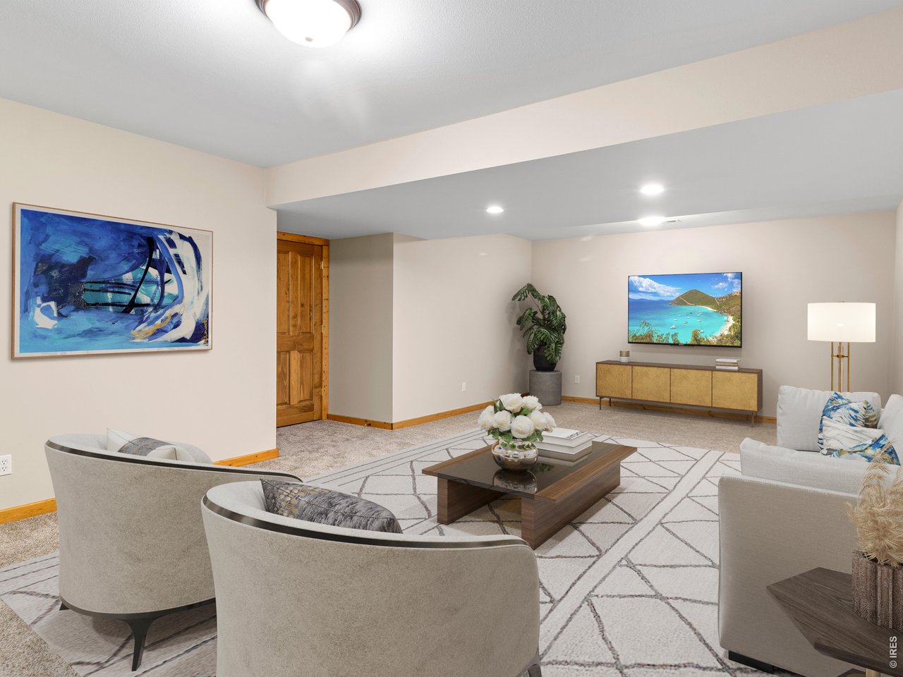 Large Rec Room on the Lower Level for Entertaining or to Tuck Away