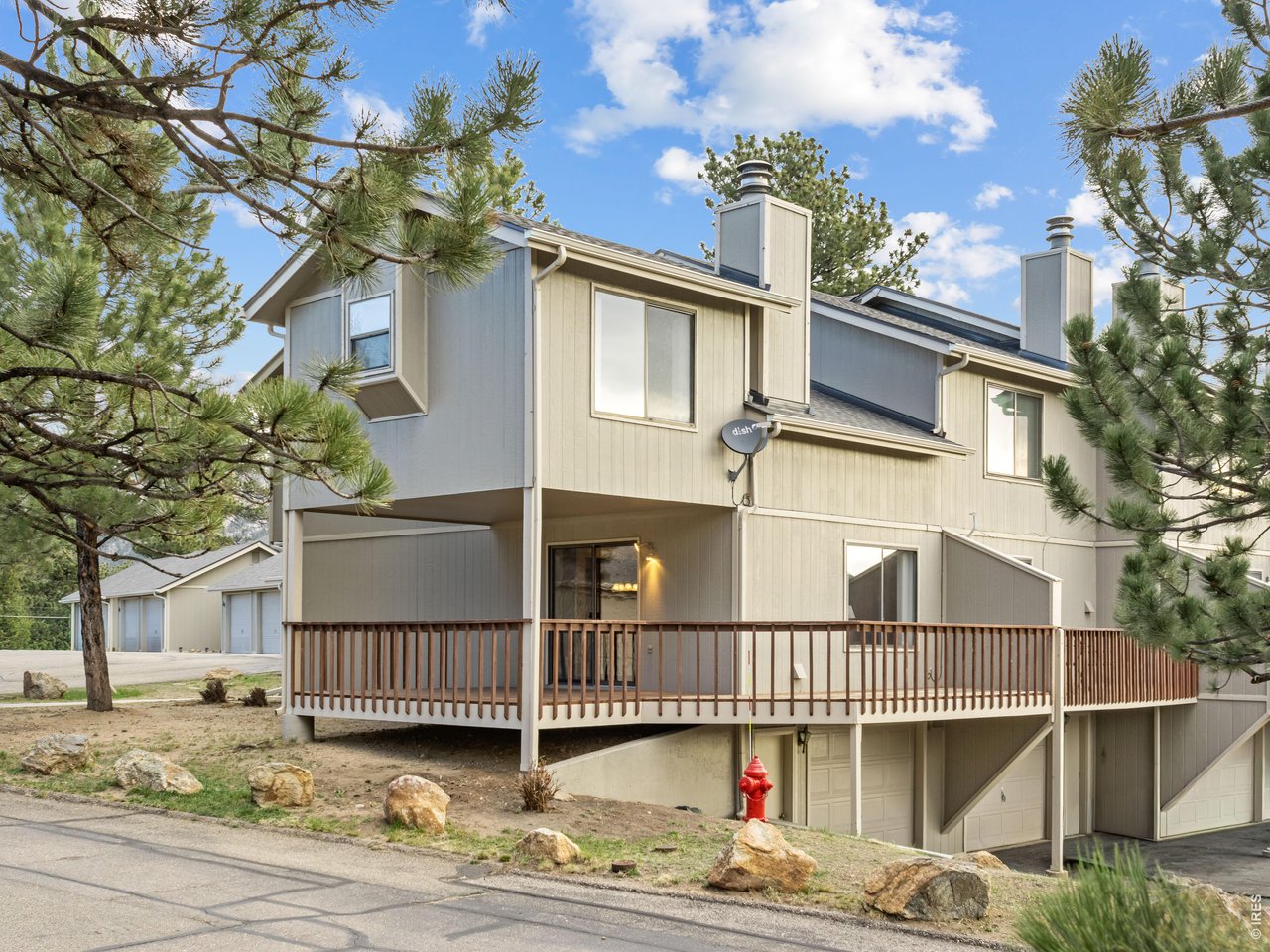Generous deck provides extended living space