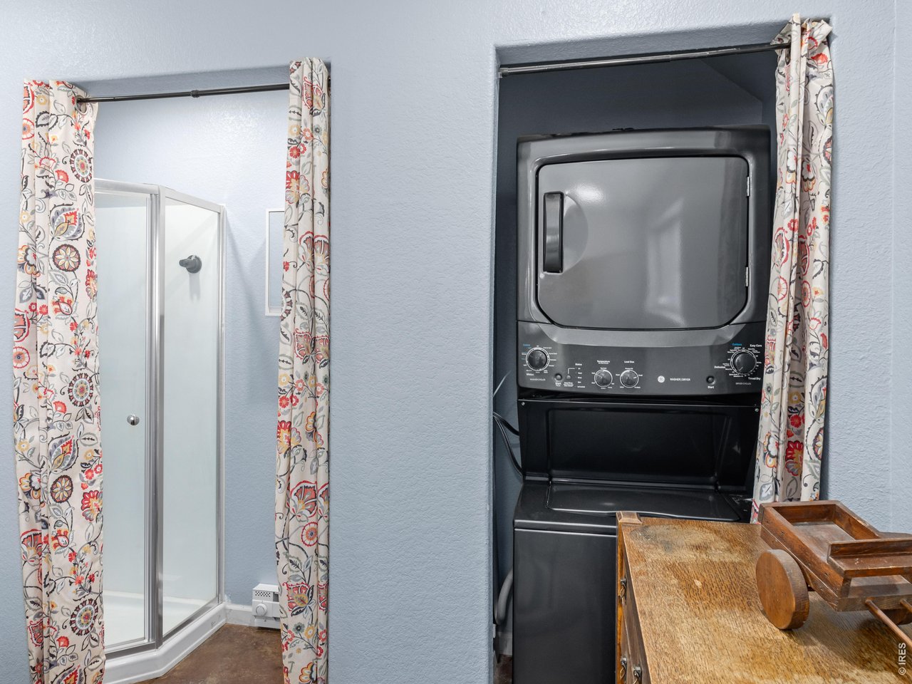 Laundry closet in primary