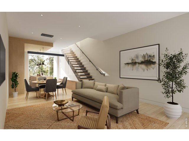 Property Photo 2 Open-Concept Main Living Level! (Picture is not of the actual build) Quartz Countertops, Shinnoki cabinetry, white oak floors! Stunning Modern design! Now at rough plumbing! Completed Jan. 2027