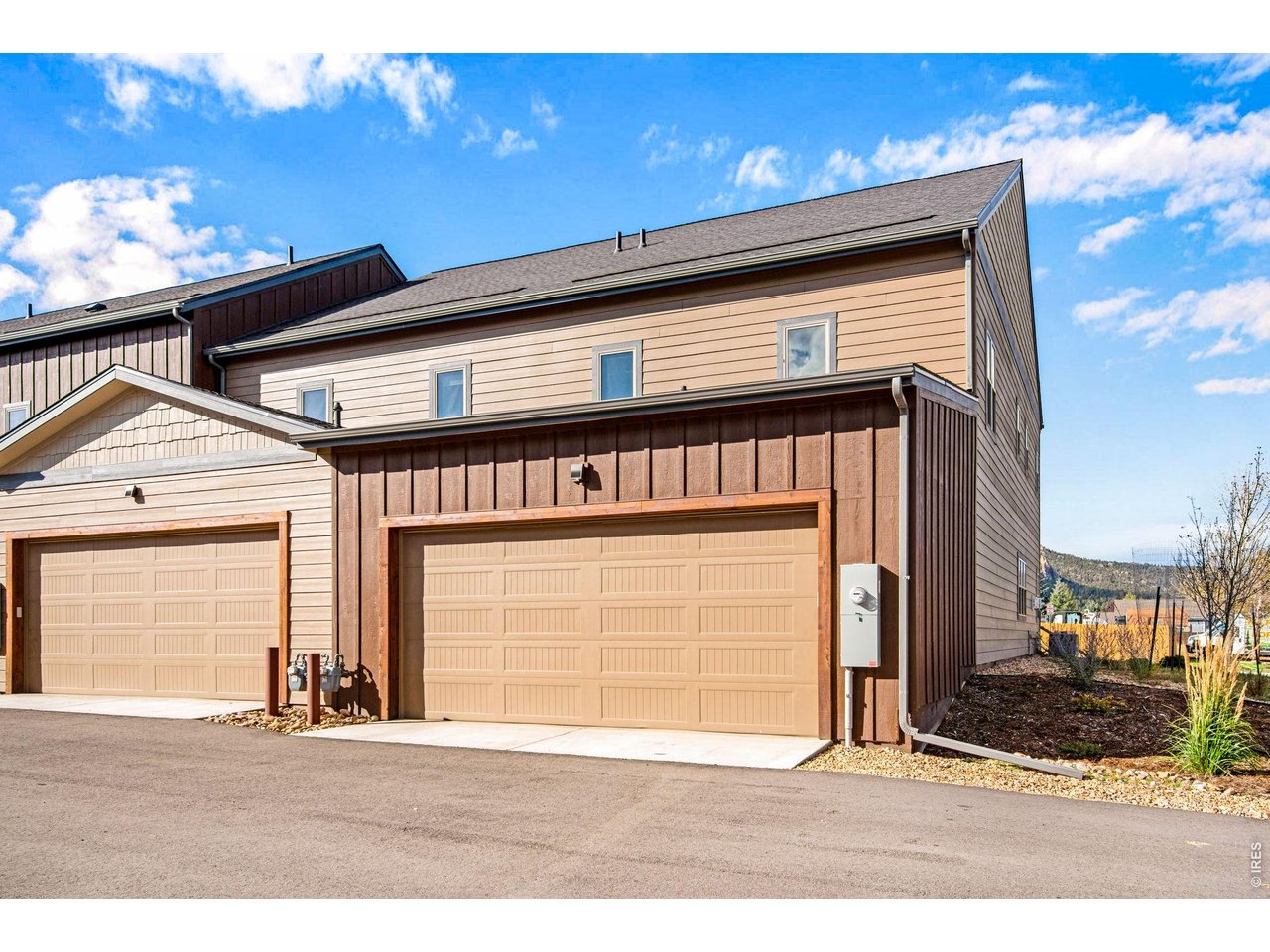 2 car finished and heated garage with additional storage.