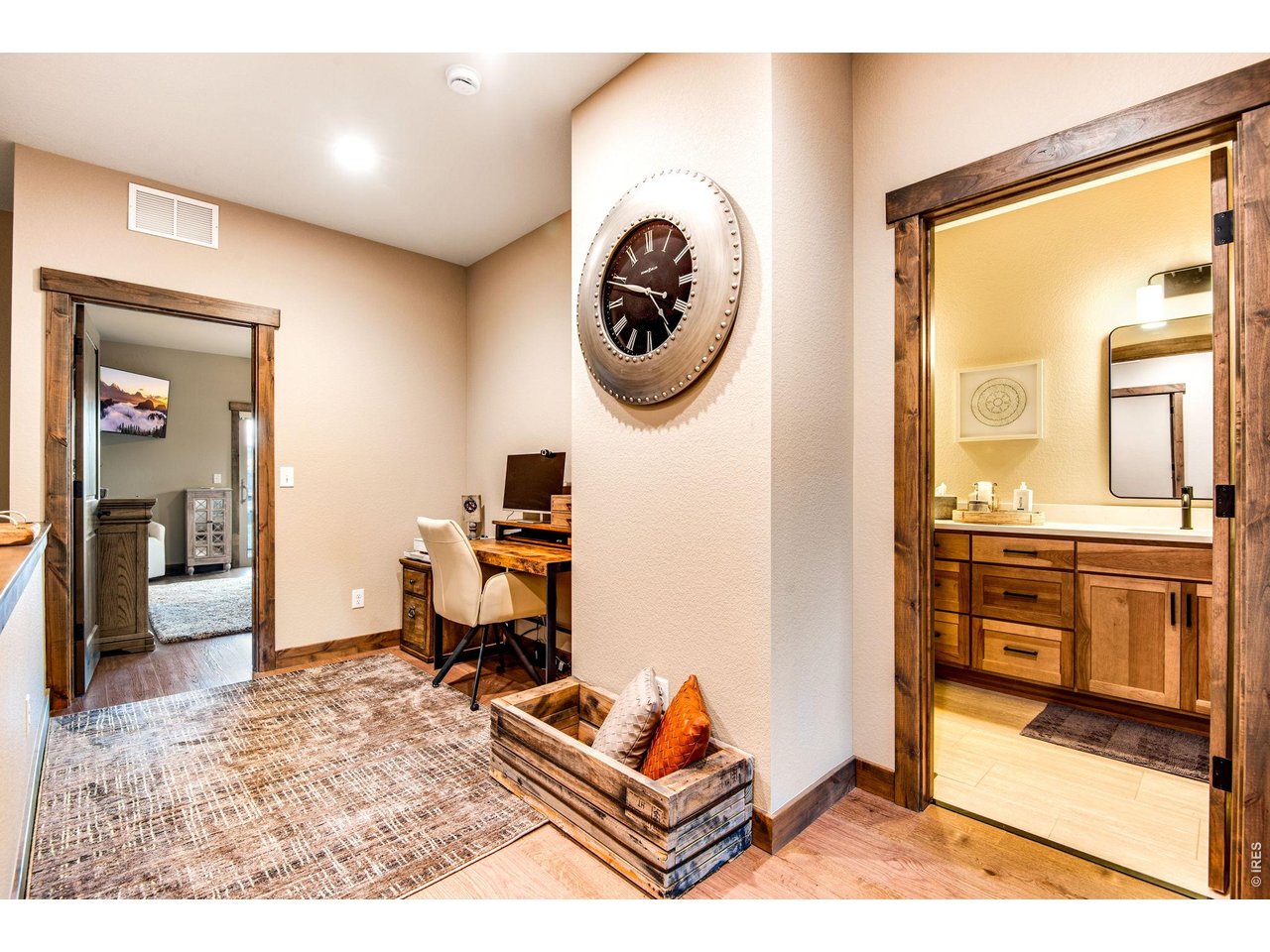 Office space and guest bathroom upstairs.