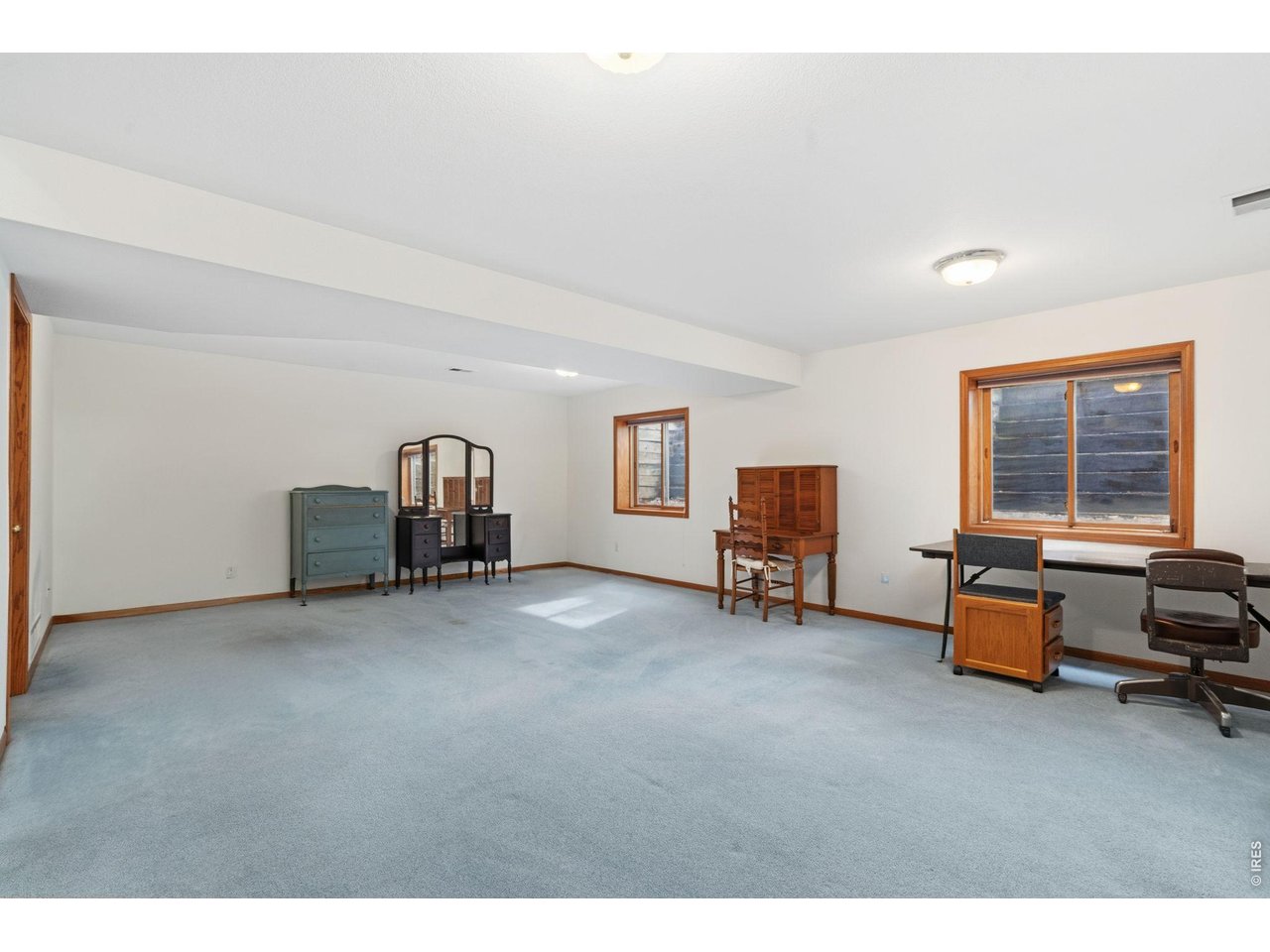 Spacious basement, with lots of room for storage. 