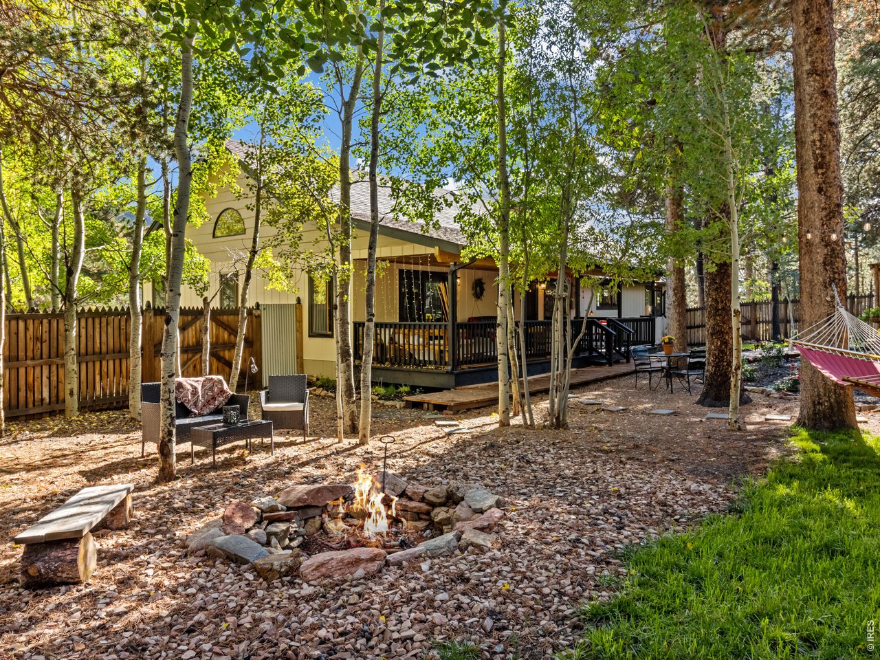 Backyard firepit for stories and music