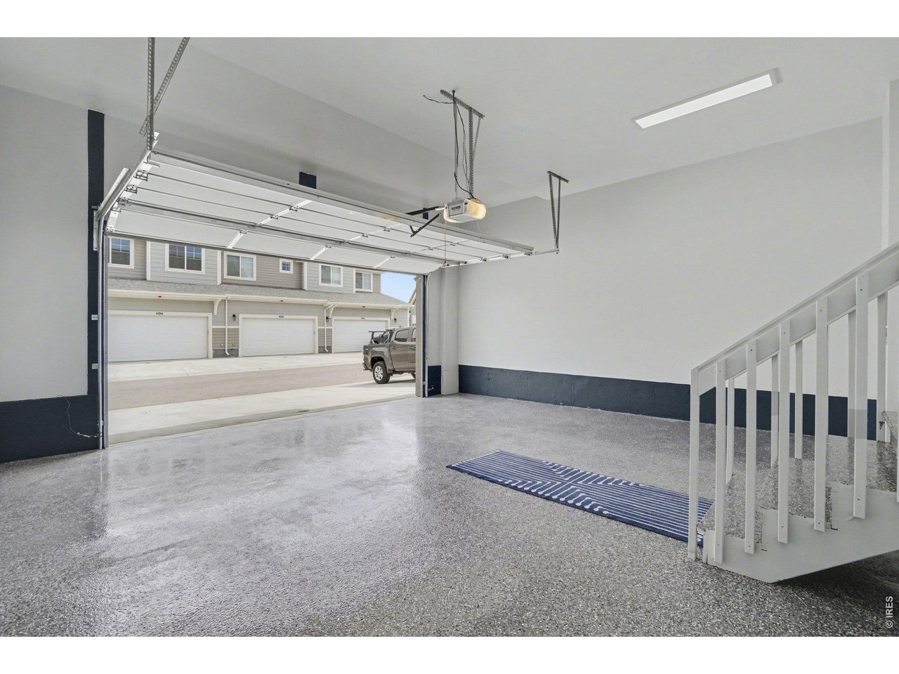Beautiful epoxy finish in garage