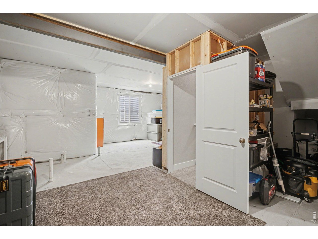 Full unfinished basement with rough in for bathroom