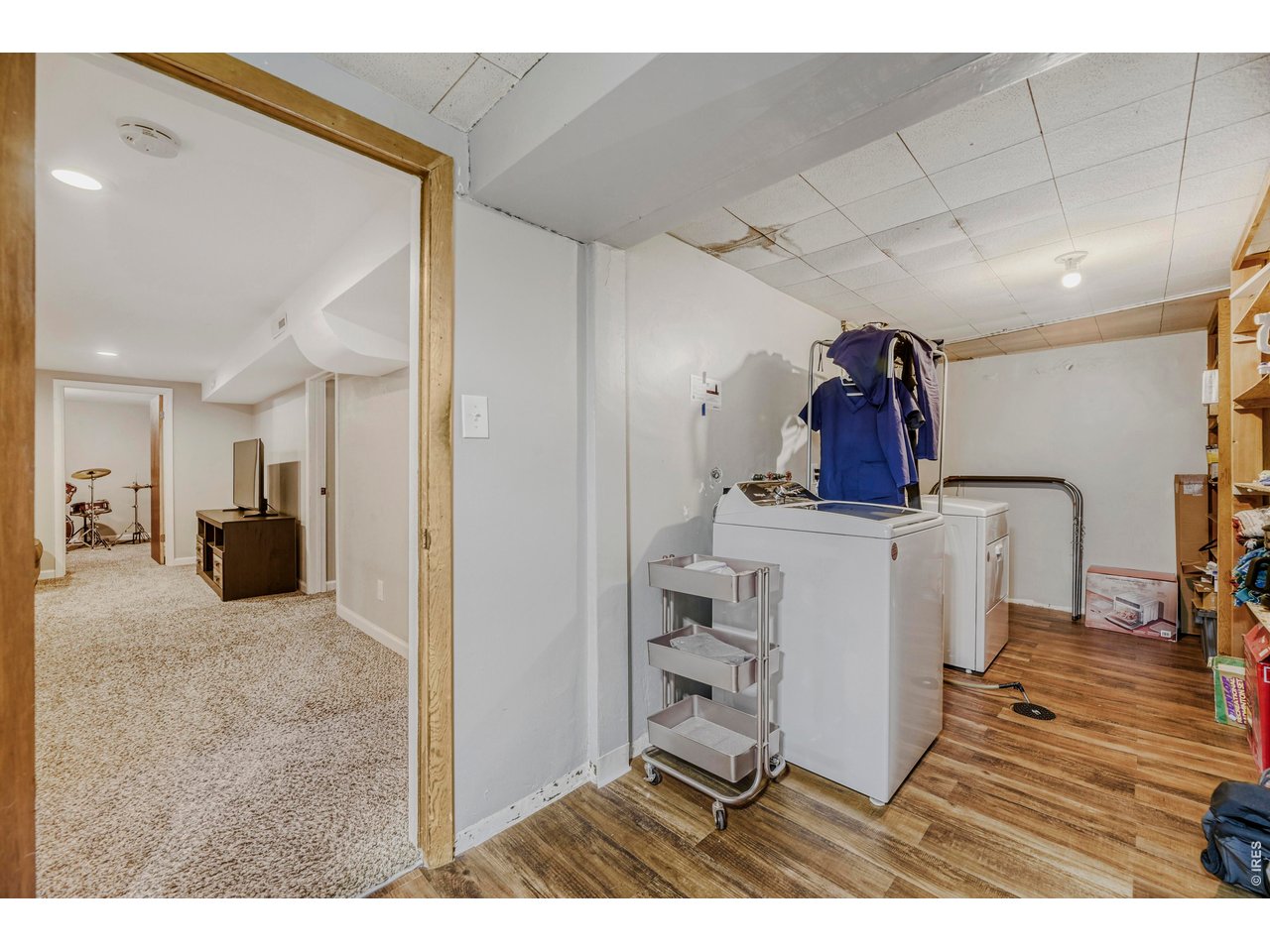 Laundry room and storage area (washer/dryer are not included)