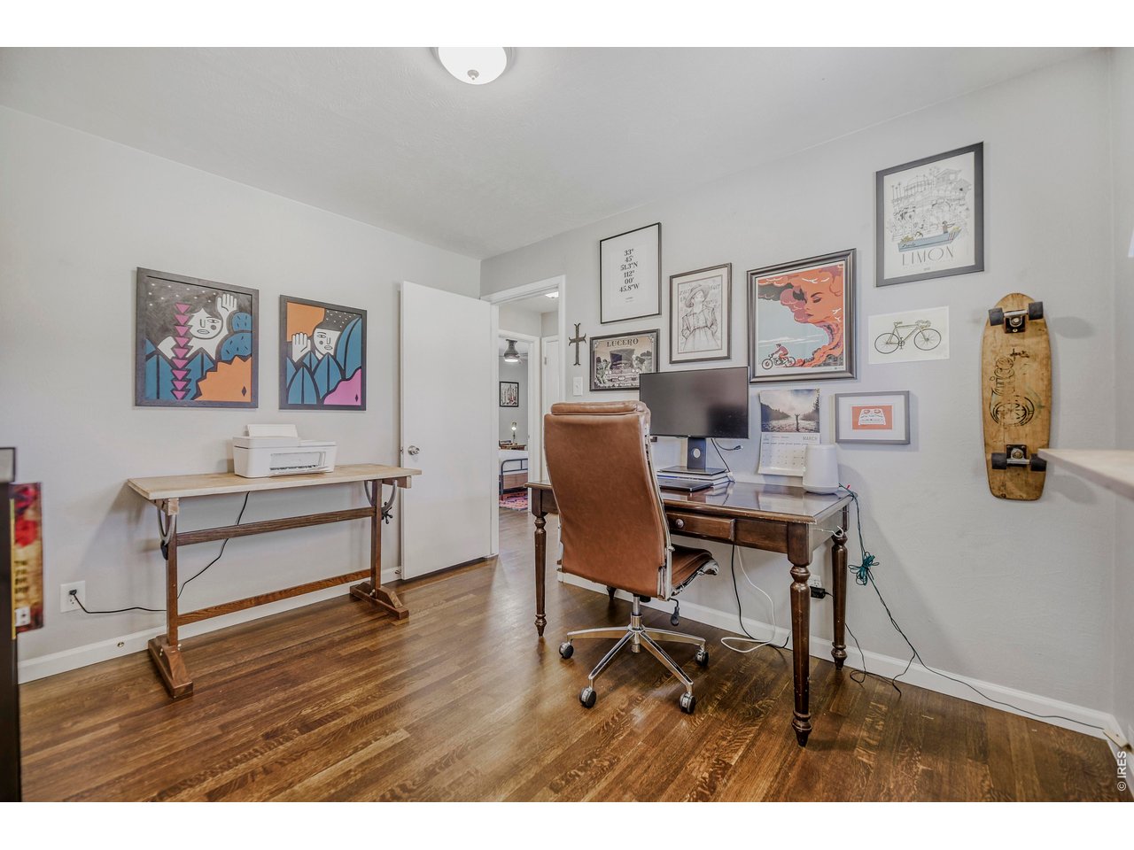 3rd bedroom is currently in use as an office