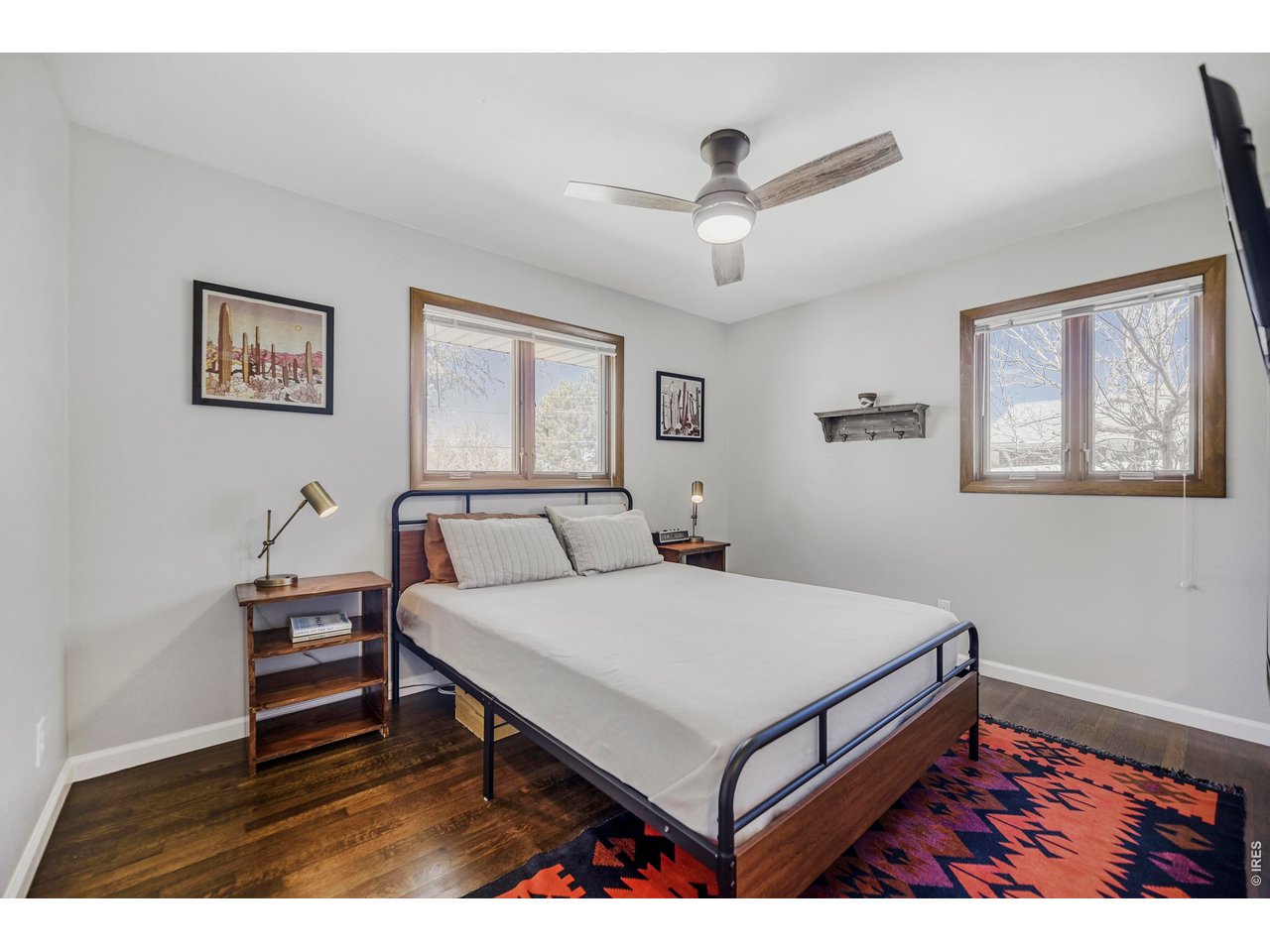 Dual aspect windows bathe the room in natural light