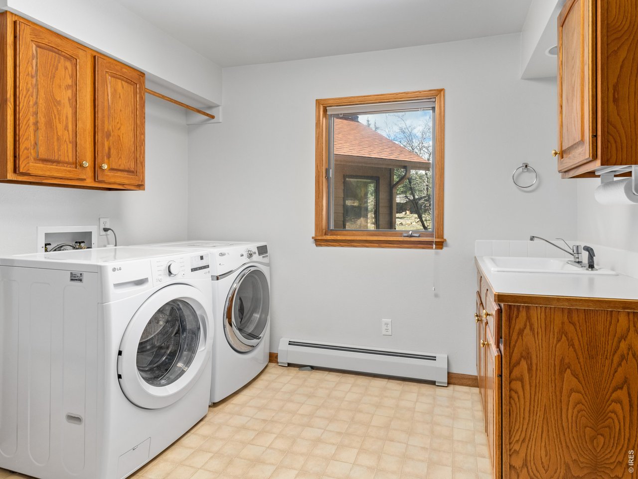 Generous main level laundry room