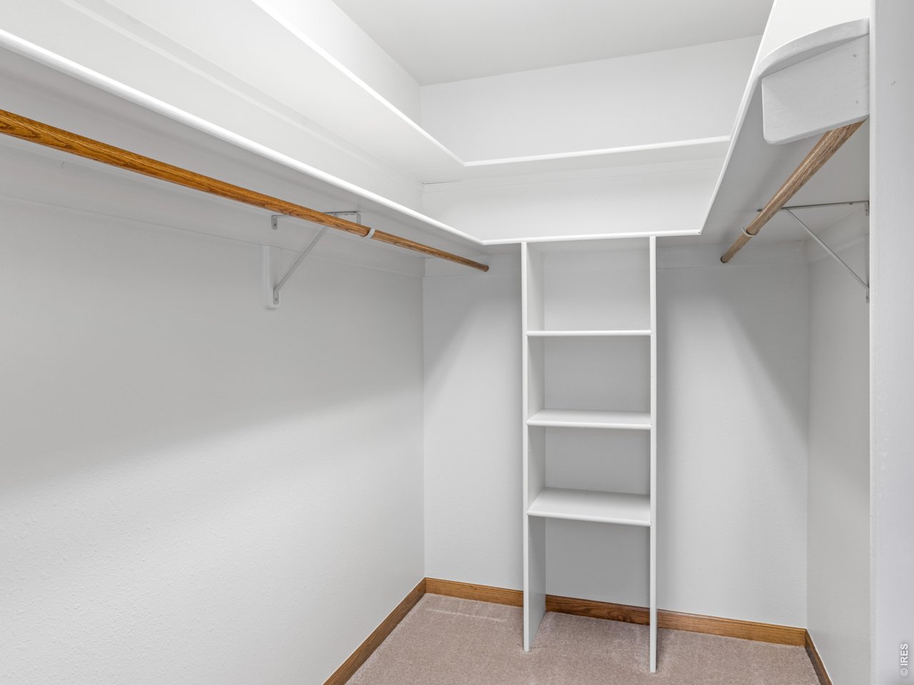 Walk in closet in lower suite